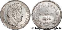 FRANKREICH 5 francs IIe type Domard LUDWIG PHILIPP I Lille 1841 (37mm, 24,91g, 6h) -