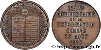 FRANKREICH Médaille, 350e anniversaire de la réformation RELIGIONS Suisse, Genève 1885 (33,50mm, 18,7g, 12h) -