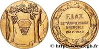 FRANKREICH Médaille, 25ème anniversaire de F.I.A.T ENTREPRISES 38 - Grenoble 1972 (57mm, 76,31g, 12h) -