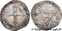 FRANKREICH Quart d'écu, croix de face HENRY III Nantes 1584 (29,5mm, 9,75g, 2h) -