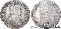 FRANKREICH Demi-écu, portrait à la mèche longue LOUIS XIV THE SUN KING Bayonne 1656 (32mm, 13,53g, 6h) -