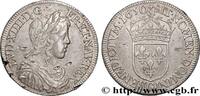 FRANKREICH Demi-écu, portrait à la mèche longue LOUIS XIV THE SUN KING Poitiers 1650 (32mm, 13,47g, 6h) -