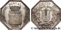 Jeton octogonal Ar 30, Musique d’Orléans, refrappe 1834 FRANKREICH ORLÉANAIS  1834 (31mm, 13,43g, 12h) fST