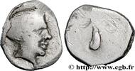 Hémiobole à la tête de satyre et à la corne 410-336 BC. FRANKREICH MASSALIEN - MARSEILLES  410-336 BC. (9,5mm, 0,17g, h) fSS/SS