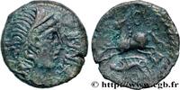 FRANKREICH Bronze IBRVIXS au cheval et au sanglier GALLIEN - AULERCI EBUROVICES (Region die Évreux) Évreux (27) c. 50-40 AC. (15mm, 2,61g, 12h) -
