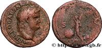 As 66 THE JULIO-CLAUDIANS (27 BC to 69 AD) NERO Lyon 66 (28mm, 10,71g, 6h) SS/fSS