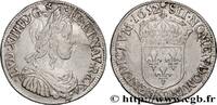 FRANKREICH Demi-écu, portrait à la mèche longue LOUIS XIV THE SUN KING Montpellier 1652 (32mm, 13,58g, 6h) -