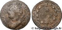 FRANKREICH 12 deniers dit au faisceau, type FRANÇAIS LOUIS XVI Strasbourg 1792 (29mm, 11,85g, 6h) -