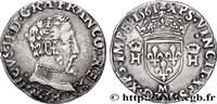 FRANKREICH Demi-teston à la tête nue, 5e type CHARLES IX. COINAGE AT THE NAME OF HENRY II Toulouse 1561 (25mm, 4,75g, 4h) -