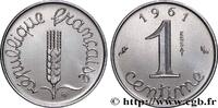 FRANKREICH Essai de 1 centime Épi FUNFTE FRANZOSISCHE REPUBLIK Paris 1961 (15mm, 1,64g, 6h) -