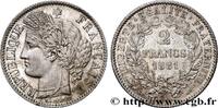 FRANKREICH 2 francs Cérès, avec légende DRITTE FRANZOSISCHE REPUBLIK Paris 1881 (27mm, 10,05g, 6h) -