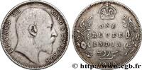 BRITISCH-INDIEN 1 Rupee (Roupie) Edouard VII couronné BRITISCH-INDIEN Calcutta 1910 (30,6mm, 11,59g, 12h) -