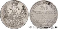 POLEN 2 Zlote = 30 Kopecks Aigle bicéphale couronnée aux POLEN Varsovie 1839 (25,85mm, 6,15g, 12h) -