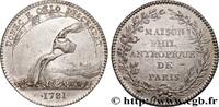 FRANKREICH GRAND ORIENT DE FRANCE, MAISON PHILANTHROPIQUE FRANC - MAÇONNERIE Grand Orient de France 1781 (30mm, 9,02g, 6h) -