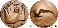 FRANKREICH Médaille animalière - Paresseux ANIMAUX Monnaie de Paris 1977 (71,5mm, 217,41g, 12h) -