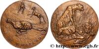 FRANKREICH Médaille, Le guépard ANIMAUX Monnaie de Paris 1982 (68mm, 181,50g, 12h) -