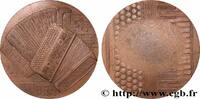 FRANKREICH Médaille, L’accordéon MUSIQUE, ARTS ET CONCERTS Monnaie de Paris 1975 (71,5mm, 171,51g, 12h) -