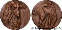FRANKREICH Médaille, Lévrier Afghan ANIMAUX Monnaie de Paris 1974 (63mm, 183,27g, 12h) -