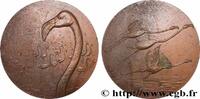 FRANKREICH Médaille animalière - Flamant Rose ANIMAUX Monnaie de Paris 1974 (71,5mm, 155,62g, 12h) -