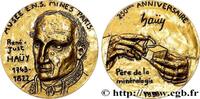 FRANKREICH Médaille, 250e anniversaire de René Just Haüy, Mus MUSÉES Monnaie de Paris 1993 (58,5mm, 139,78g, 12h) -
