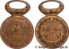 FRANKREICH Médaille, Annonay, Anciens sapeurs pompiers ASSURANCES n.d. (39,5mm, 9,04g, 12h) -