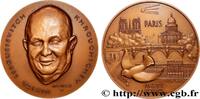 FRANKREICH Médaille, Nikita Sergueïevitch Khrouchtchev POLITIQUE ET POLITICIENS Monnaie de Paris 1960 (77,5mm, 218,37g, 12h) -