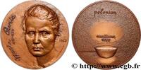 FRANKREICH Médaille, Marie Curie SCIENCES & SCIENTIFIQUES Monnaie de Paris 1968 (68mm, 179,07g, 12h) -