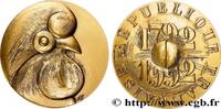 FRANKREICH Médaille, Bicentenaire de la République Française CINQUIÈME RÉPUBLIQUE Monnaie de Paris 1992 (71,5mm, 213,16g, 12h) -