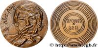 FRANKREICH Médaille, Jacques Brel ARTISTES : MUSICIENS, PEINTRES, SCULPTEURS Monnaie de Paris 1980 (68mm, 174,01g, 12h) -