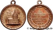 FRANKREICH Médaille, 100e anniversaire de The Travelers ASSURANCES 1964 (30,5mm, 9g, 12h) -
