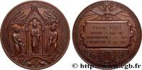FRANKREICH Médaille de Baptême, Communion et Confirmation RELIGIONS (1861-1873) (50,5mm, 61,80g, 12h) -