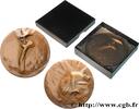 FRANKREICH Médaille, Jean Moulin RÉSISTANCE Monnaie de Paris 1985 (72mm, 252,92g, 12h) -