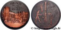 FRANKREICH Médaille, Le Palais des papes, La chasse au furet, VILLES Monnaie de Paris 1984 (76mm, 242,24g, 12h) -