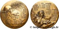 FRANKREICH Médaille calendrier, Europe ALMANACH / CALENDRIER Monnaie de Paris 1996 (95,5mm, 704,20g, 12h) -
