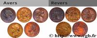 FRANKREICH Lot de 5 médailles, Bicentenaire de la Révolution RÉVOLUTION FRANÇAISE 1989 (41mm, g, 12h) -