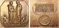 FRANKREICH Plaque, Noces d’argent de Charles Duisberg et Joha AMOUR ET MARIAGE 1913 (75mm, 200,6g, 12h) -