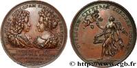 FRANKREICH Médaille, Mariage de Joseph Ier et Wilhelmine Amal AMOUR ET MARIAGE 1699 (45,5mm, 35,74g, 12h) -