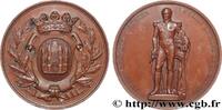 FRANKREICH Médaille, Inauguration de la statue du roi Léopold MONUMENTS Belgique, Mons 1877 (64,5mm, 113,73g, 12h) -