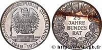 FRANKREICH Médaille, Commémoration des 25 ans de la Républiqu RÉPUBLIQUE FÉDÉRALE D'ALLEMAGNE Allemagne 1974 (40mm, 24,78g, 12h) -