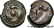 FRANKREICH Potin aux trois poissons GALLIEN - BELGICA - LINGONES (Region die Langres) c.80-50 AC. (19mm, 4,78g, h) -