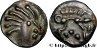 FRANKREICH Potin à la tête “d’indien” et au sanglier GALLIEN - SENONES (Region die Sens) c. avant 52 AC. (16,5mm, 3,48g, 10h) -