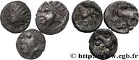 FRANKREICH Lot de 3 oboles au cheval et aux annelets GALLIEN - SANTONES / MITTELWESTGALLIEN - Unbekannt c. 60-50 AC. (mm, g, h) -