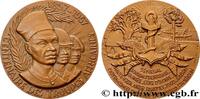 FRANKREICH Médaille, Centenaire des troupes africaines AFRIQUE OCCIDENTALE FRANÇAISE Monnaie de Paris 1957 (67mm, 170,23g, 12h) -