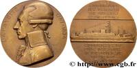 FRANKREICH Médaille, Paquebot M. S. Lafayette MER ET MARINE : PAQUEBOTS, NAVIRES, BATEAUX 1930 (67,5mm, 149,14g, 12h) -