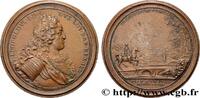 FRANKREICH Médaille, Prévoyance du Prince, Restauration des p PONTS France, Lorraine 1727 (62,5mm, 115,08g, 12h) -