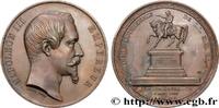 FRANKREICH Médaille, Inauguration de la statue équestre de Na MONUMENTS 50 - Cherbourg 1858 (59mm, 109,55g, 12h) -