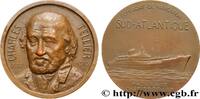 FRANKREICH Médaille, Charles Tellier, Le Paquebot MER ET MARINE : PAQUEBOTS, NAVIRES, BATEAUX 1952 (49,5mm, 64,69g, 12h) -