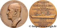 FRANKREICH Médaille, Henri Cangardel MER ET MARINE : PAQUEBOTS, NAVIRES, BATEAUX 1950 (67,5mm, 173,54g, 12h) -