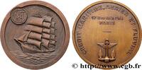 FRANKREICH Médaille, Crédit maritime, aérien et fluvial MER ET MARINE : PAQUEBOTS, NAVIRES, BATEAUX n.d. (59,5mm, 98,84g, 12h) -