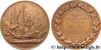 FRANKREICH Médaille, Lancement aux chantiers de Bretagne du c MER ET MARINE : PAQUEBOTS, NAVIRES, BATEAUX 1953 (55,5mm, 77,83g, 12h) -